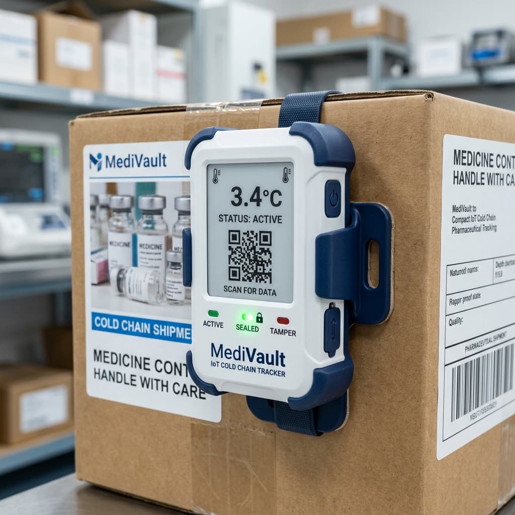 MediVault package with QR
